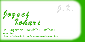 jozsef kohari business card